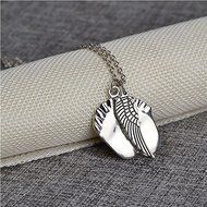 New Beauty Silver Baby feetprint Chimes Angel Wing Chain Jewelry for Lover Gift N5