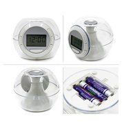 Natural Sound Alarm Clock 7 Color Changing Light LED Screen 3AAA Battery Powered Small Music Alarm Clock