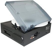 Boytone BT-17DJB-C 3-Speed Stereo Turntable with 2 Built in Speakers Digital LCD Display AM/FM Radio + Supports...