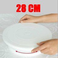 CAKE STAND. White Cake Stand 28 cm, Cake Rotating Stand, Cake Revolving Stand, Cake Decorating Turntable. Cake... N3