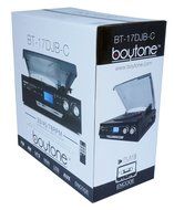 Boytone BT-17DJB-C 3-Speed Stereo Turntable with 2 Built in Speakers Digital LCD Display AM/FM Radio + Supports... N2