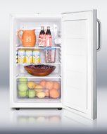 Summit FF511L7SSTBADA Commercial 4.1 Cu. Ft. Stainless Steel Undercounter Compact Refrigerator N3