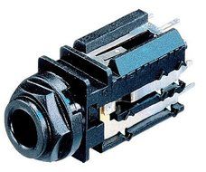 Phone Connectors 1/4" JACKx3 PC VERT (1 piece)