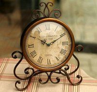 Singeek Fashion Antique Wrought Iron EU Furnishings Desk Clock,American Imitation Restoring Ancient Ways Is The... N2