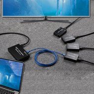 Portta 4PET0104 HDMI Splitter 4 Port 1x4 v1.4 with 340MHz and 4k x 2k support Full 3D Uncompressed Compressed... N3