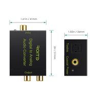 Digital to Analog Audio Converter with Fiber Toslink Cable and Power Adapter Supports PCM / LPCM Output Coax and... N3