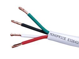 Monoprice 100-Feet 18AWG CL2 Rated 4-Conductor High-Purity Oxygen-Free Copper Speaker Wire