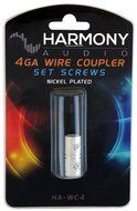 Harmony Audio HA-WC4 Car Stereo Power or Ground 4 Gauge Wire Splice Coupler - Nickel Plated N2