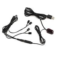 IR Repeater Neoteck Infrared Remote 1 Receiver 4 Emitters Control Kit Hidden IR System, USB Adapter for Amplifier...