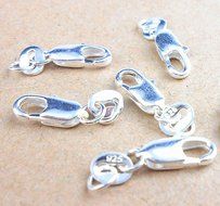 Wholesale 10PCS Jewelry Findings 925 Sterling Silver Lobster Clasps Hallmark II