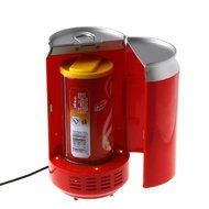 Kingzer Red Mini USB Fridge Beverage Drink Cans Cooler Warmer Refrigerator for Computer N5