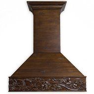 1200 CFM Wall Mounted Range Hood Size: 17.5" H x 36" W x 21.5" D, Finish: Walnut N4