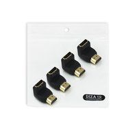 DIZA100 4-Pack HDMI Right Angle Connectors,2-Pack 90 Degree and 2-Pack 270 Degree HDMI Male to Female Adapters N2