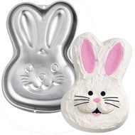 Wilton STEP-BY-STEP BUNNY RABBIT Easter or Birthday Aluminum Cake Pan (13 1/2 Inches Tall)