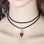 2016 New Design Gothic Vampire Blood Bottle Choker Pendant Halloween Necklace N4