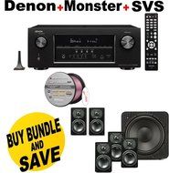Denon AVR-S910W 7.2 Full 4K Ultra HD Channel Receiver With Bluetooth/HDCP2.2 + SVS Prime Satellite 5.1 Premium...