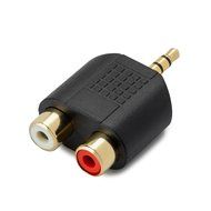 Aurum Cables 3-pack High Quality RCA AV Audio Y Splitter Plug Adapter 1 Male to 2 Female N3