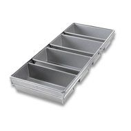 Chicago Metallic Bakeware Steel 4-Strap 10" Bread Pans with Glaze