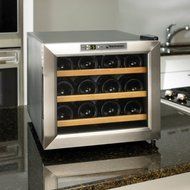 Wine Enthusiast 2720213W Silent 12-Bottle Wine Cooler