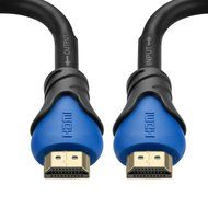 A-tech Series Blue&amp;black - High speed Hdmi Cable 100 Ft with Built-in Signal Booster Metal Black Case,Supports...