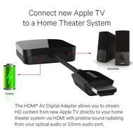 Kanex Digital Adapter compatible with Apple TV (4th gen), Amazon FireTV, or Roku-power adapter included N4