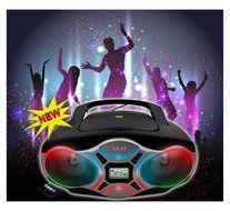 Akai CE2016-L Portable CD Boombox Show Sport Stereo CD Player with AM/FM Radio and Aux Line-in Disco LED Light...