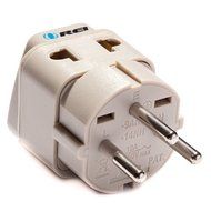 OREI Grounded Universal 2 in 1 Plug Adapter Type H for Israel &amp; more - High Quality - CE Certified - RoHS Compliant...