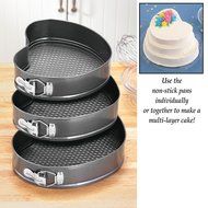 Heart Shaped Valentines Day Bake Non Stick Springform Pans Set of 3