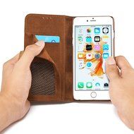 TYoung Retro Style Multi-function Folio Magnetic Wallet Case Cover for iPhone 7, Classic Breathable Artificial... N5