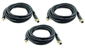 Monoprice 104783 1.5' Premier Series XLR Female to RCA Male 16AWG Cable N25