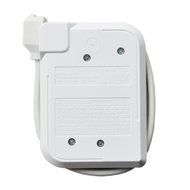 Bestten 3 Outlet Portable Travel Surge Protector with 2.4A Dual USB Charging Ports, 18in Cord, ETL Listed, White N12