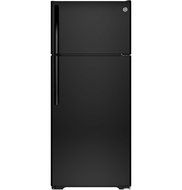 Ge GIDDS-1029628 Energy Star 17.5 cu. ft. Top Freezer Refrigerator, Black, Reversible Door Swing N3