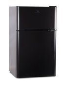 Commercial Cool CCRD32B 3.2 Cu.Ft. Compact Double Door Fridge with True Freezer and R600a Refrigerant, Black N6