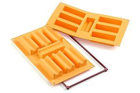 Silikomart Silicone Fancy and Function Bakeware Collection Multi-Shape Cake Pan, Slim Chic N17