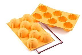 Silikomart Silicone Fancy and Function Bakeware Collection Multi-Shape Cake Pan, Slim Chic N19