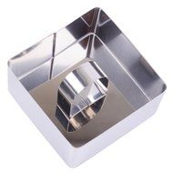 FUBARBAR Mini Cake Cutter Mold Decorating Pastry Ring with Pusher 3 X 2 Inch Stainless Steel Assorted Shape(Round) N17