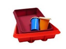 2 Silicone Square Lasagne Cake Pan - Color Red or Red Wine + Free Tupperware Bell Tumbler 2pcs N2