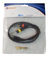 One Sendt 3 Foot Audio Splitter (Single Male1/8" Stereo to Dual Male 1/4" Mono) with 1/8" Female to 1/4" Male...