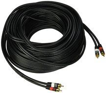 Monoprice 105350 100-Feet 22AWG Premium 2 RCA Plug to 2 RCA Plug Cable - Black