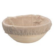 DOYOLLA 1pcs 8.5" Round Banneton Brotform Bread Dough Proofing Rising Rattan Basket &amp; Liner