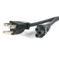 StarTech.com 6 ft Standard Laptop Power Cord - NEMA 5-15P to C5 - 6ft NEMA 5-15P to IEC 320 C5 Power Cable - 3... N2