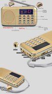 TimornTM Fashion Stereo Sound FM Radio Support TF Card / USB Disk with LED Screen Display Suitable for Mobile... N6