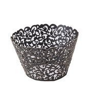 Yingwei Black Hollow Style Baking Cups Purefly Cupcake Liners Muffin Cake Molds Sets 50pcs