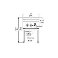 Wolf WSPR1 Stock Pot Range 18&rdquo; W x 24&rdquo; D x 22&rdquo; H (2) Cast-Iron Burners
