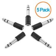 Aurum Cables 3-Pack 6.35mm Male to 3.5mm Female Stereo Adapter N2