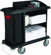 Rubbermaid Housekeeping Service Cart, Black N2