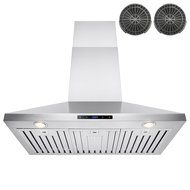 FIREBIRD Stainless Steel Wall Mount Range Hood, 36-Inch, Carbon Filters Included