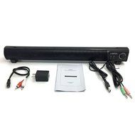 LONPOO 10w USB Powered Slim Sound Bar Speakers with Mic and Earphone Jack for PC &#65292;Iphone 6 (Black) N2