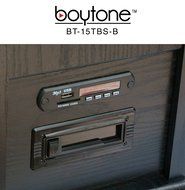 7-in-1 Boytone BT-15TBSB Classic Turntable Stereo System, Vinyl Record Player, AM/FM, CD, Cassette, USB, SD slot...