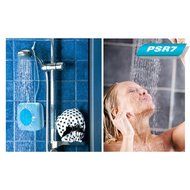 Pyle PSR7 Splash-Proof Water Resistant Mini Digital AM/FM Radio with Rotary Control and Hanging Strap, Analog